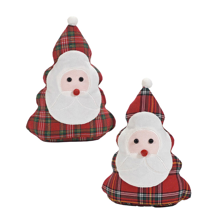 VESTIAMO CASA GRAN NATALE - Fermaporta Albero Natalizio Tartan h27 cm