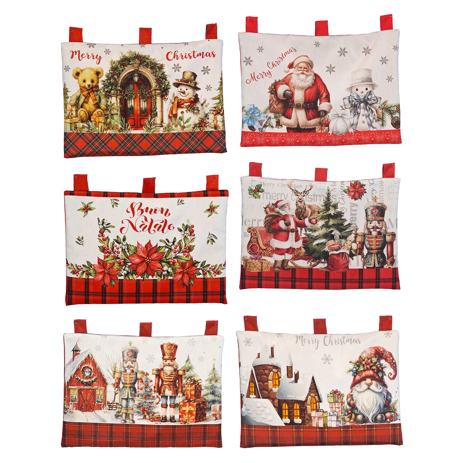 VESTIAMO CASA GRAN NATALE - Copriforno Natalizio con 3 Asole 48x38 cm