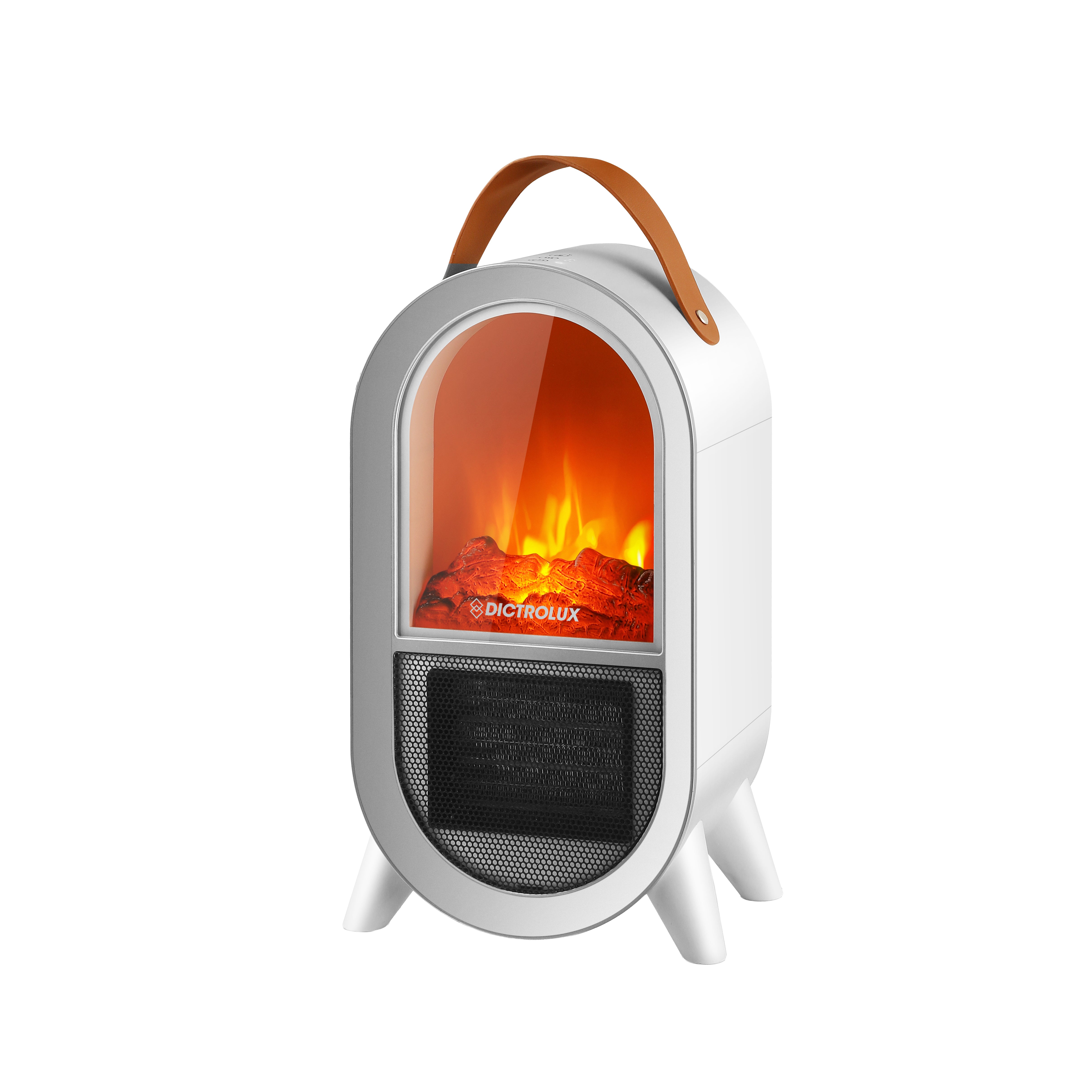 DICTROLUX - Termocamino Elettrico Decò con Effetto Fiamma 1500 Watt