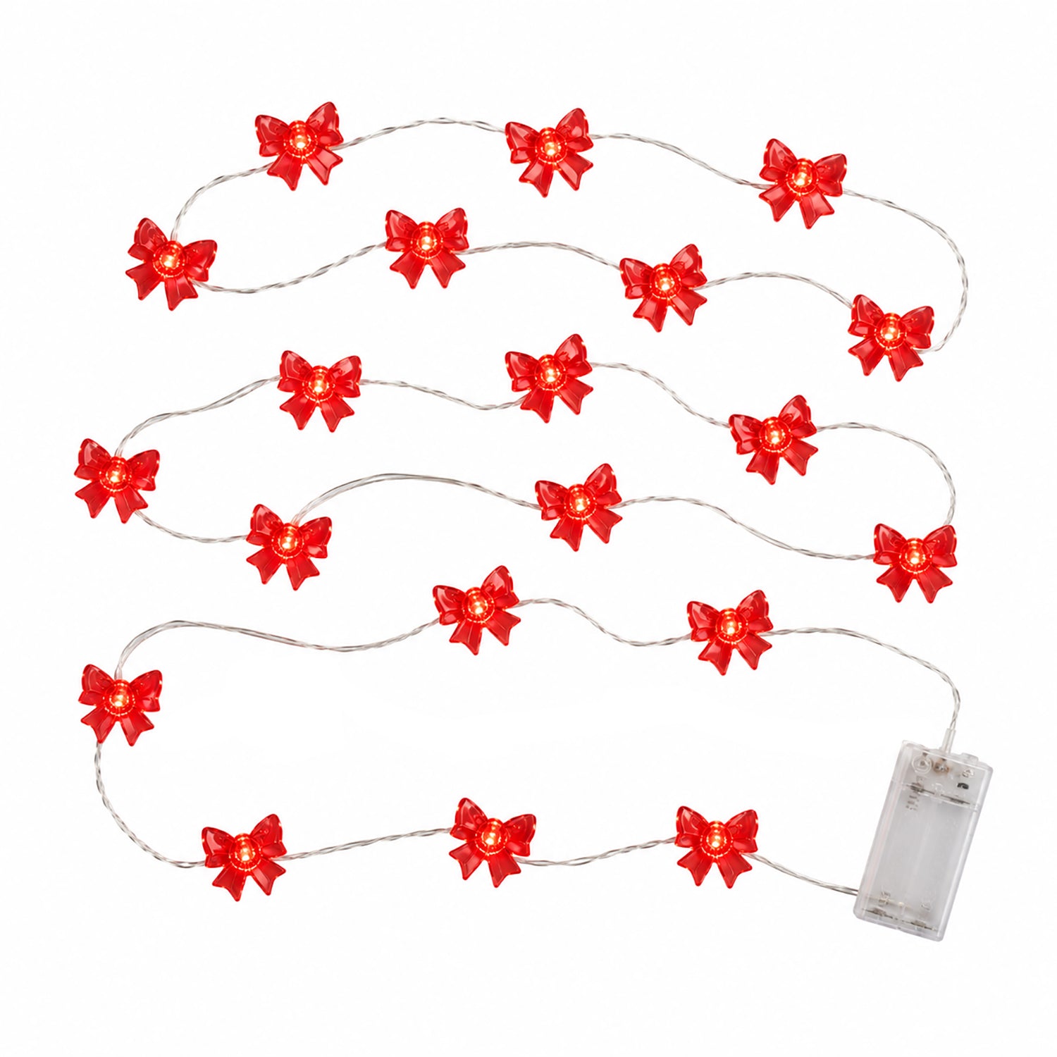 DICTROLUX - Catena Luci Natalizie 20 MicroLED a Batteria - Lunghezza catena 220 cm