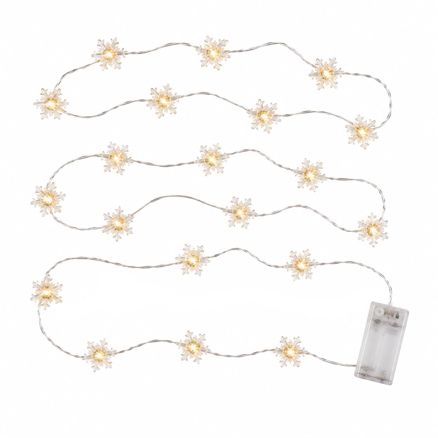 DICTROLUX - Catena Luci Natalizie 20 MicroLED a Batteria - Lunghezza catena 220 cm
