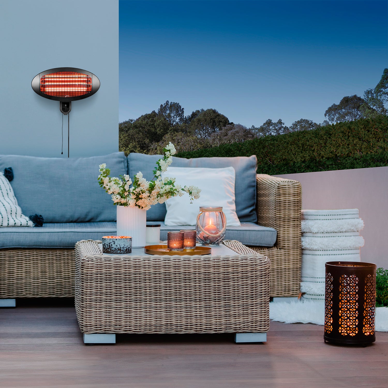 DICTROLUX - Riscaldatore Elettrico al Quarzo da esterno 2000 Watt