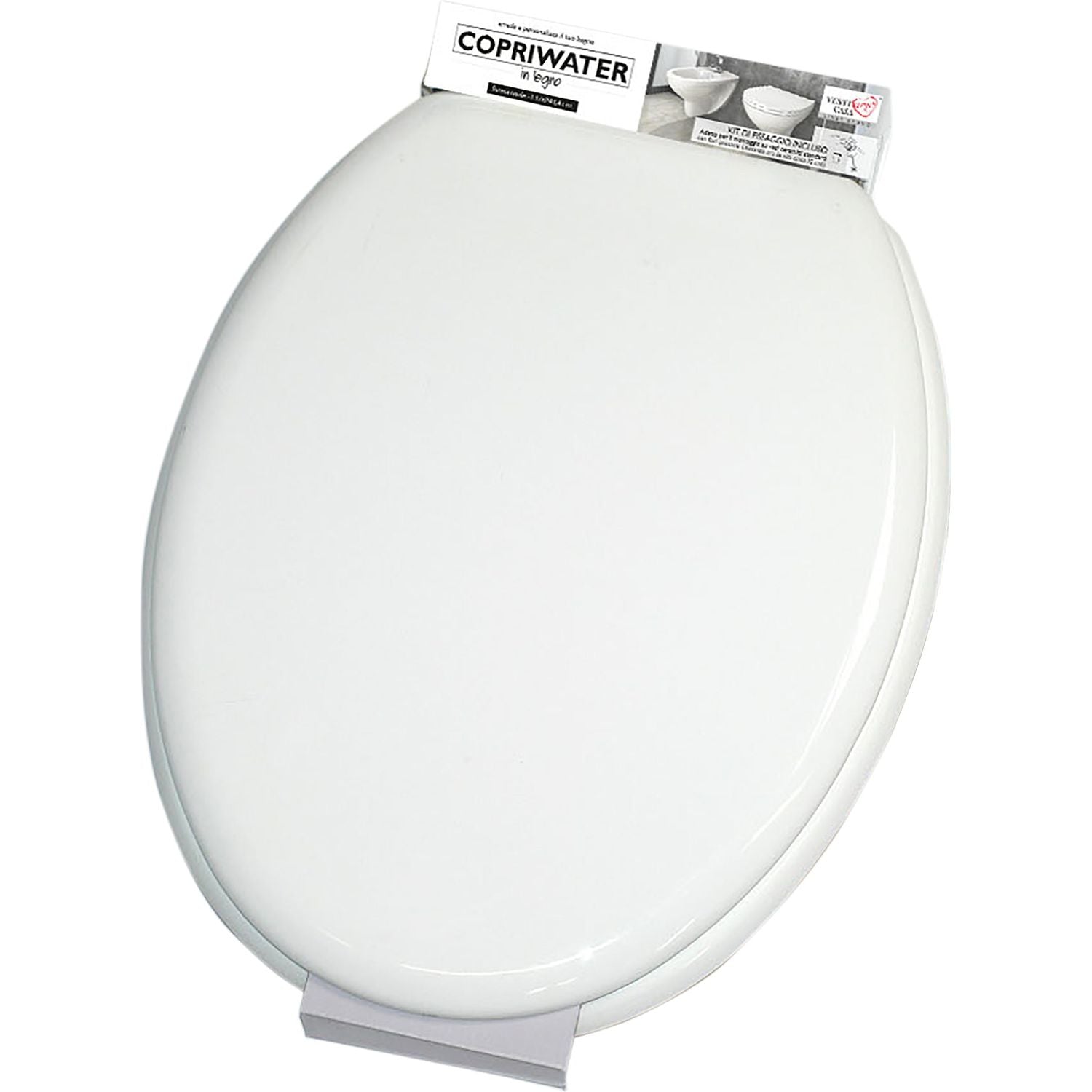 VESTIAMO CASA - Copriwater in legno Bianco 37x43,4 cm