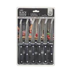 GUSTO CASA - Coltello bistecca Nero Linea Black Shadow - set 6 pezzi