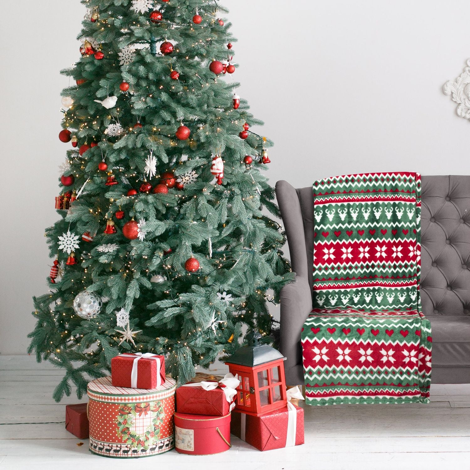 VESTIAMO CASA GRAN NATALE - Plaid Coperta Natalizia 125x150cm