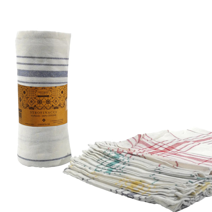 VESTIAMO CASA - Set 10 Strofinacci 50x70 cm