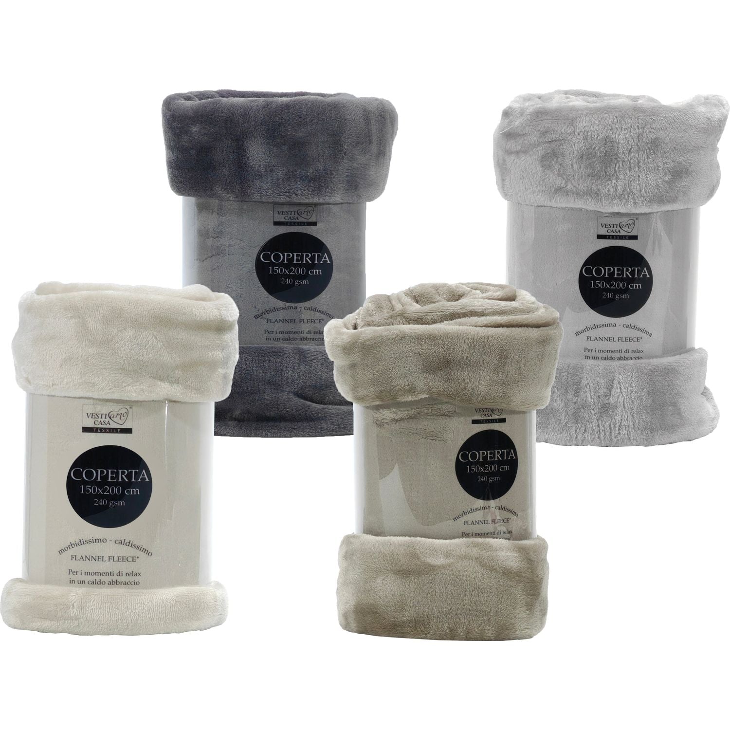 VESTIAMO CASA - Plaid Morbido in Pile Flanella 150x200 cm