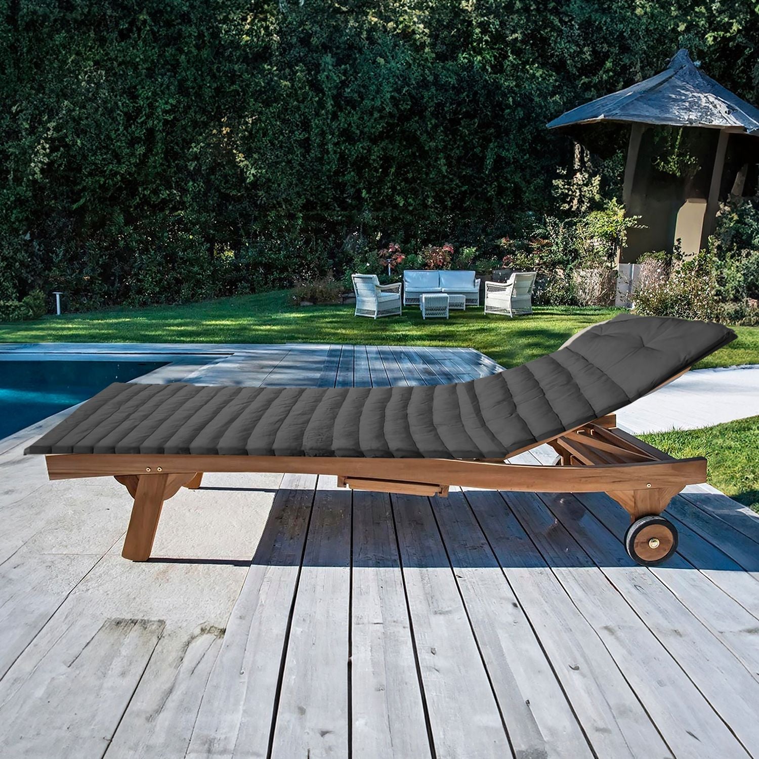 VESTIAMO CASA - Cuscino Lettino Grigio Scuro 180x60 cm