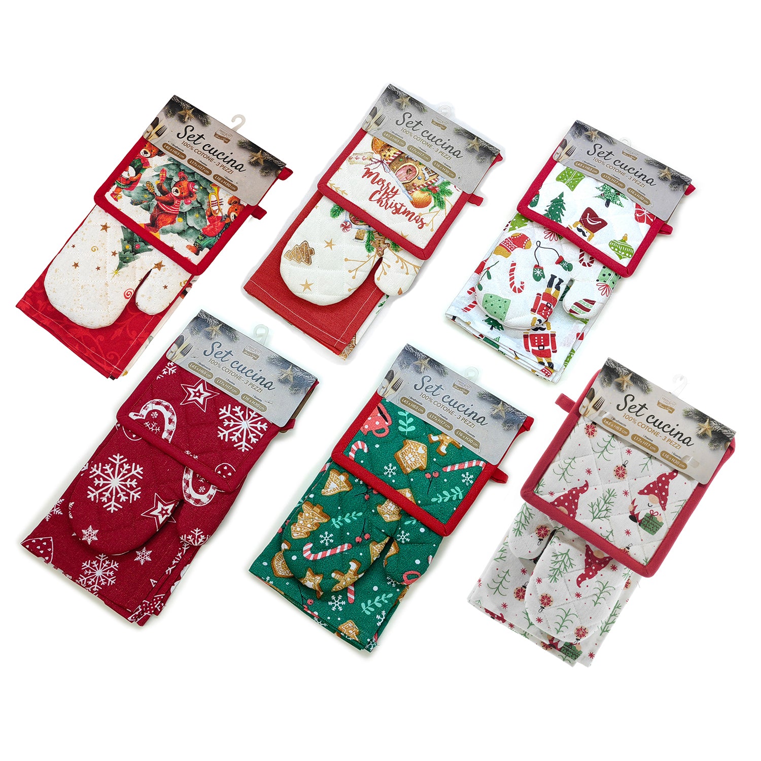 VESTIAMO CASA GRAN NATALE - Set Cucina Natalizio 3 pezzi