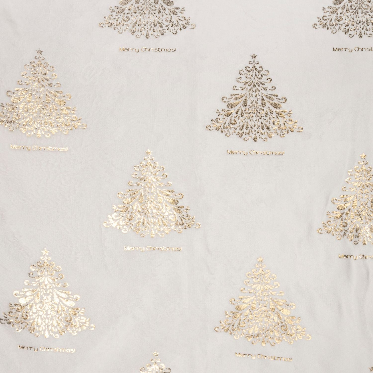 VESTIAMO CASA GRAN NATALE - Plaid Coperta Natalizia Bianco e Oro 125x150 cm