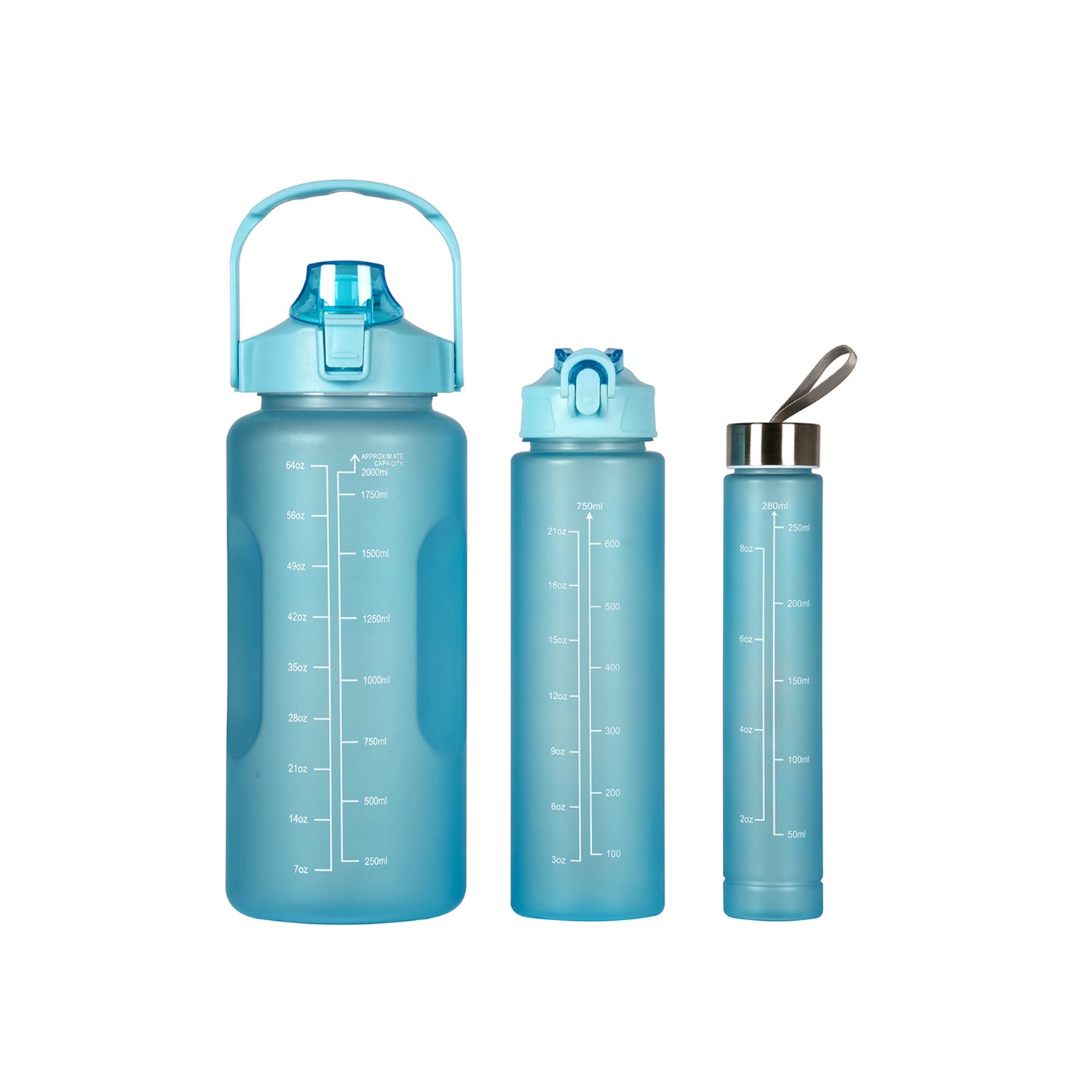 FREE TIME - Set 3 Borracce 280 ml/750 ml/2L
