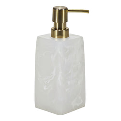 VESTIAMO CASA - Dispenser sapone Effetto Marmo Bianco 300 ml - h19,3x7,2x7,2 cm