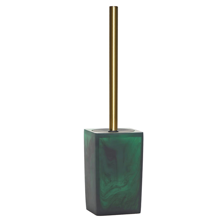 VESTIAMO CASA - Portascopino con scopino Effetto Marmo Verde - h41x10x10 cm
