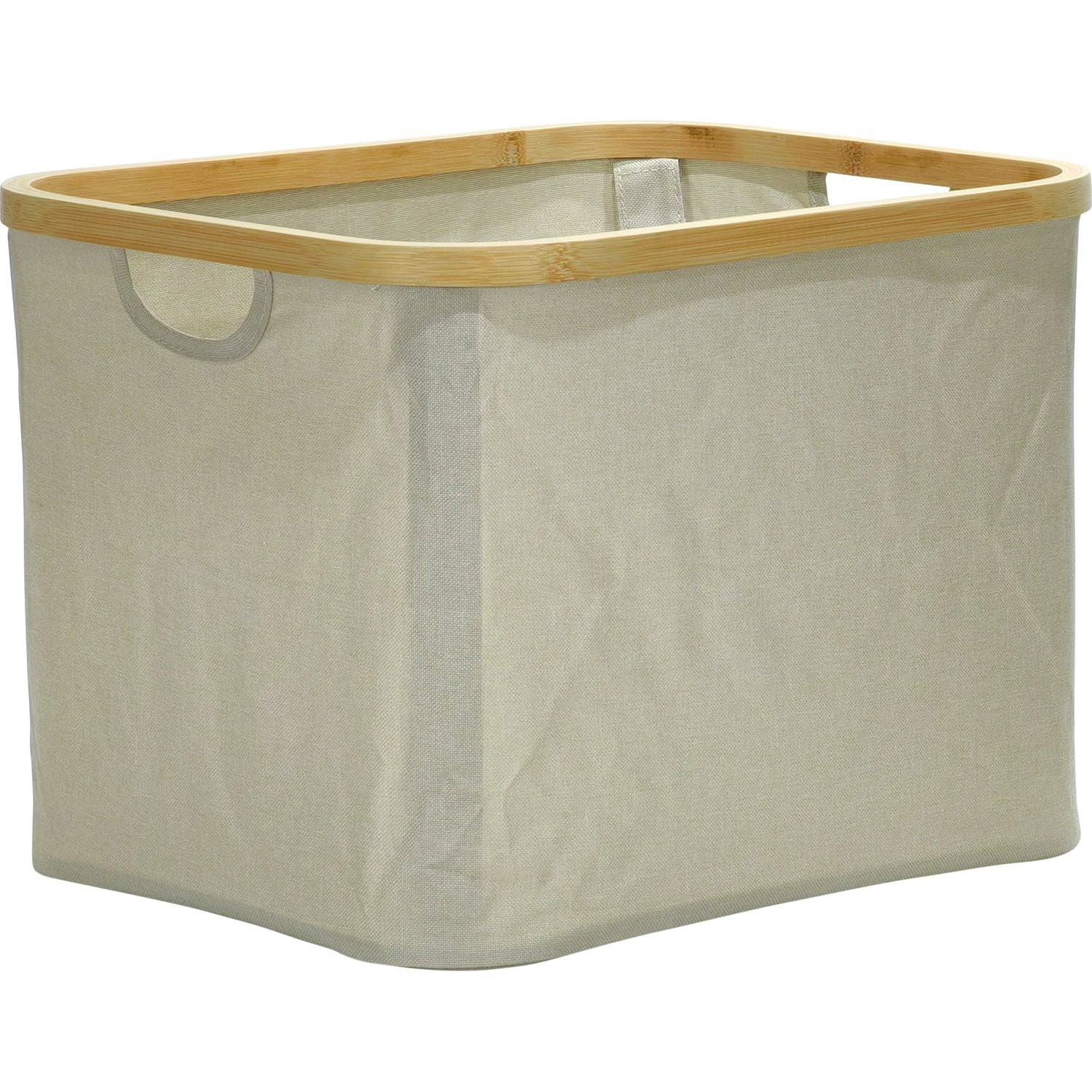 VESTIAMO CASA - Cesta Rettangolare Salvaspazio con maniglie Crema - h30x41x33 cm