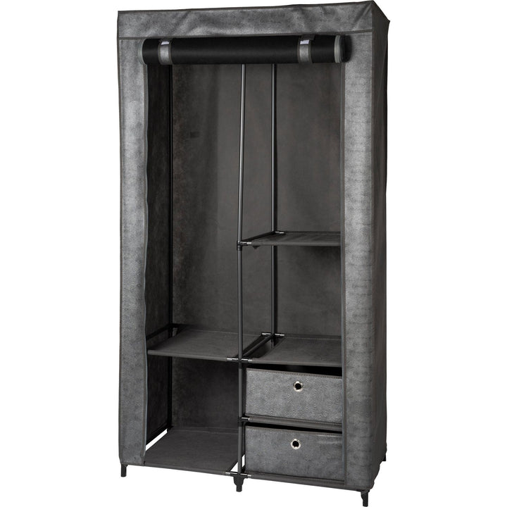 VESTIAMO CASA - Armadio con appendiabiti in TNT grigio - h170x90x45 cm