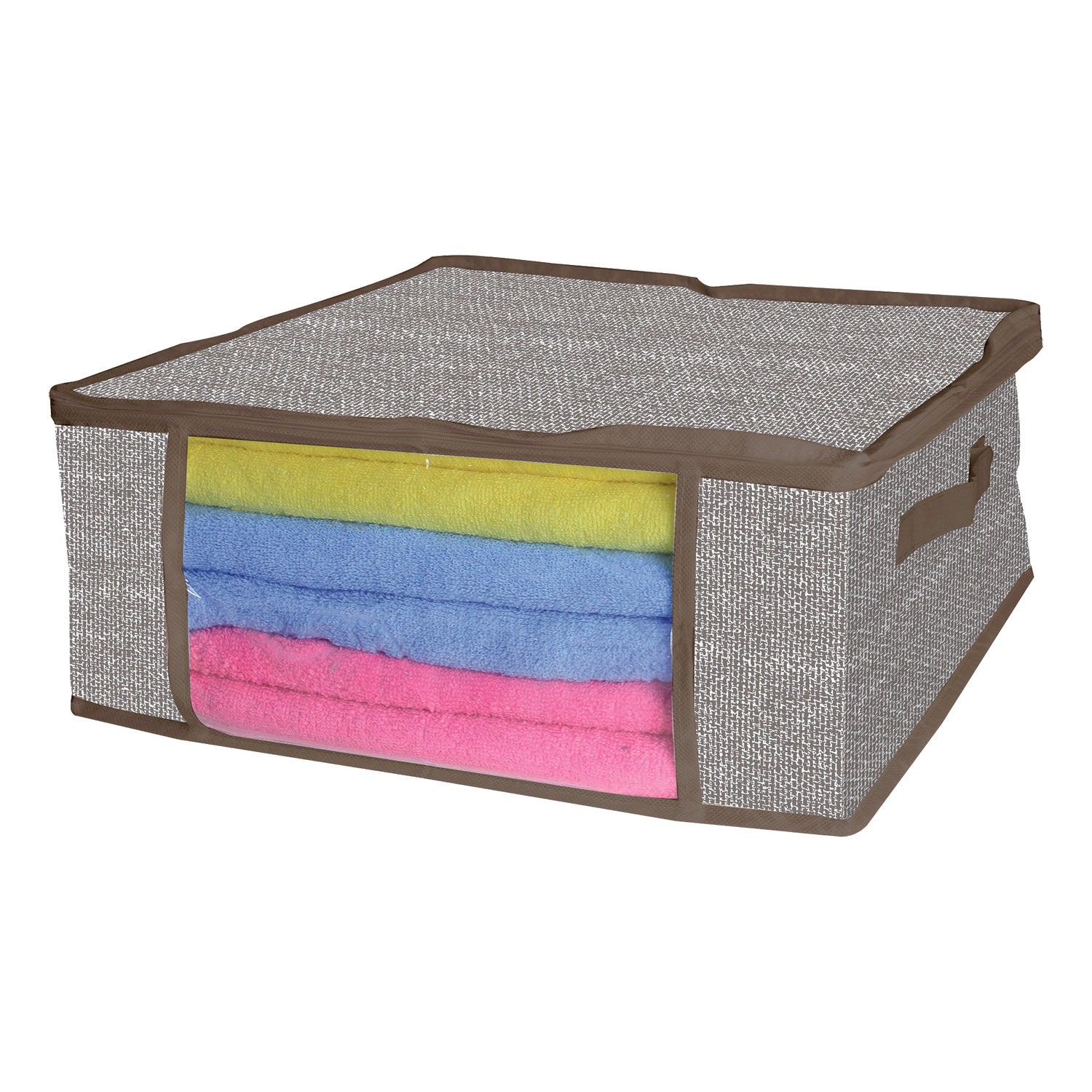 VESTIAMO CASA - Contenitore Salvaspazio per armadio con Cerniera e Finestra Trasparente h60x45x30 cm
