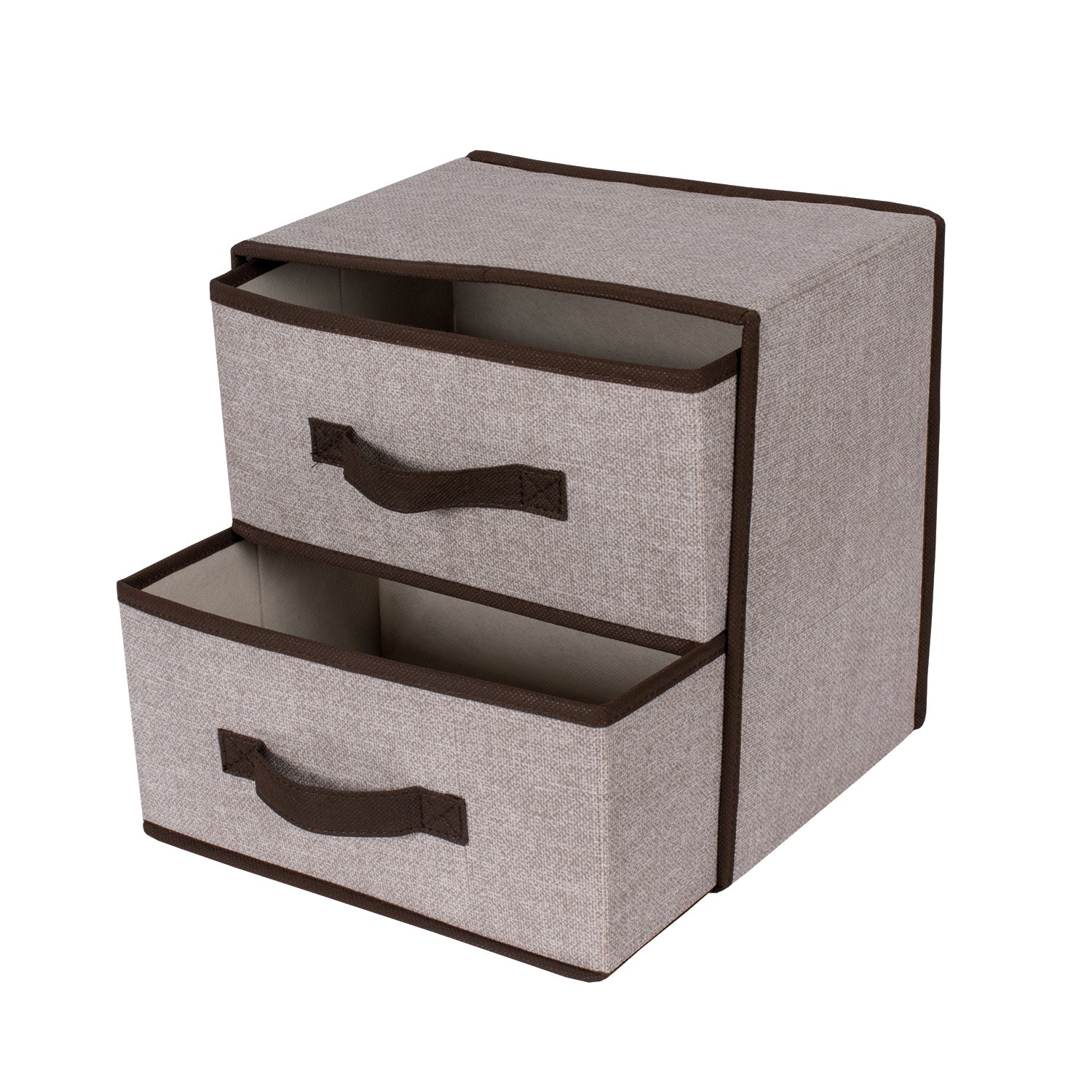 VESTIAMO CASA - Organizer Scatola Salvaspazio con 2 Cassetti per Armadio - h30x30x22 cm