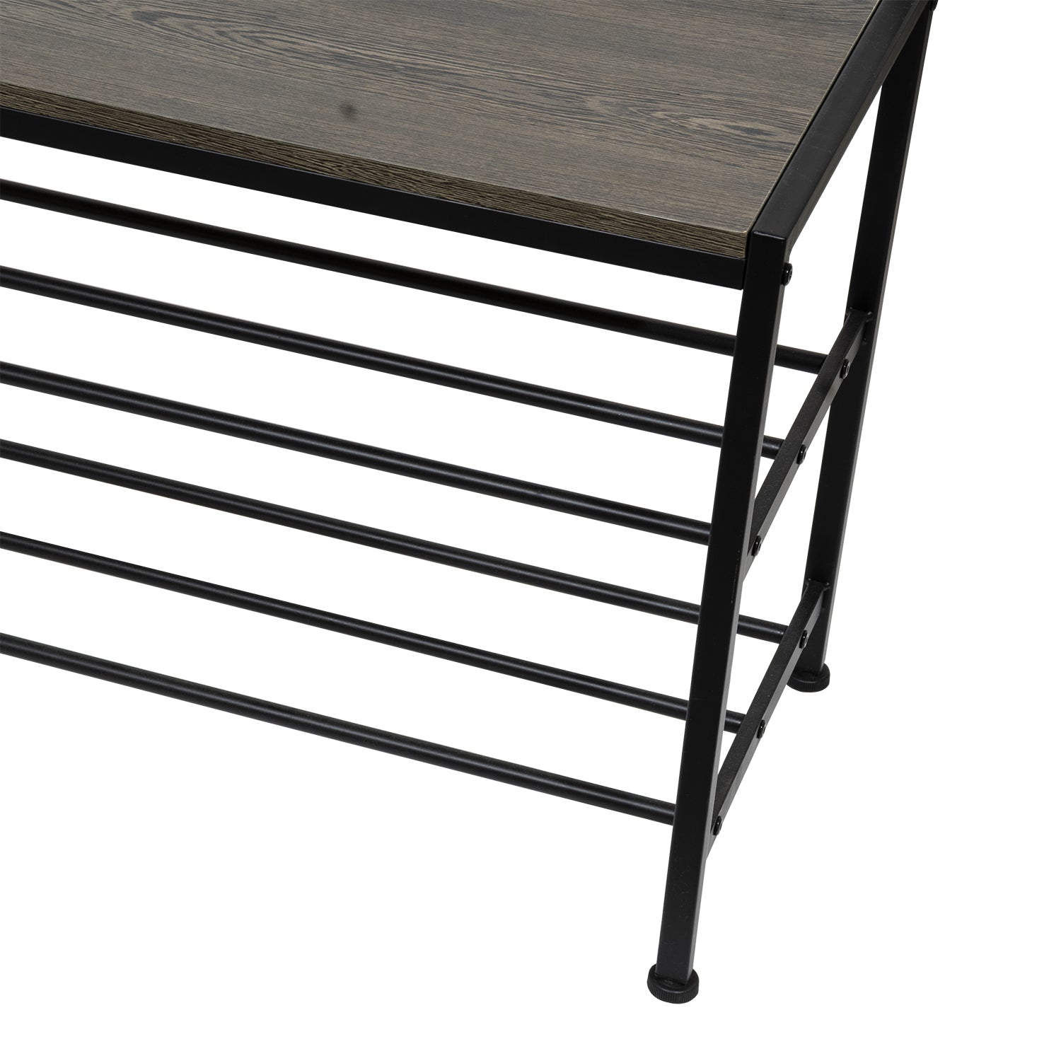 VESTIAMO CASA - Appendiabiti con seduta e scarpiera Nero - h178x76x35 cm