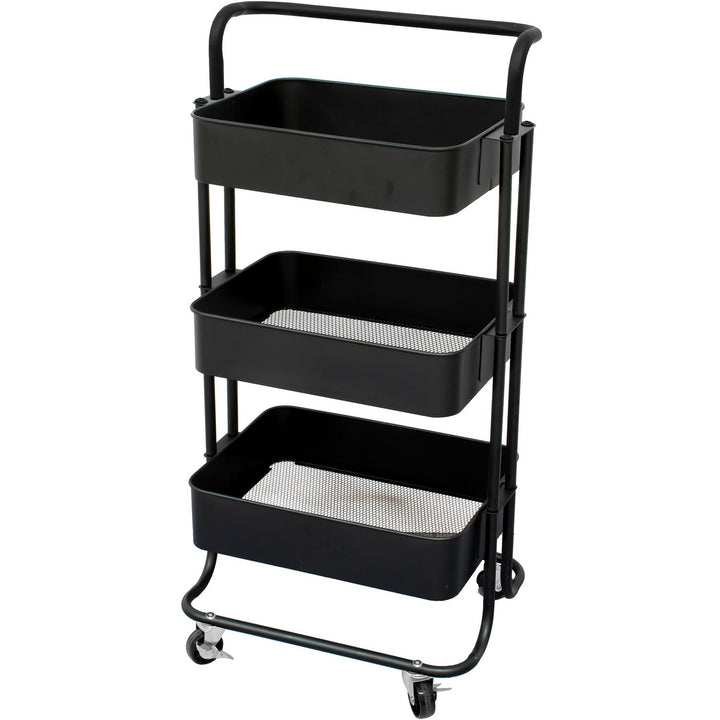 VESTIAMO CASA - Carrello multiuso in metallo Nero Phaedrus Black - h112x44x29 cm