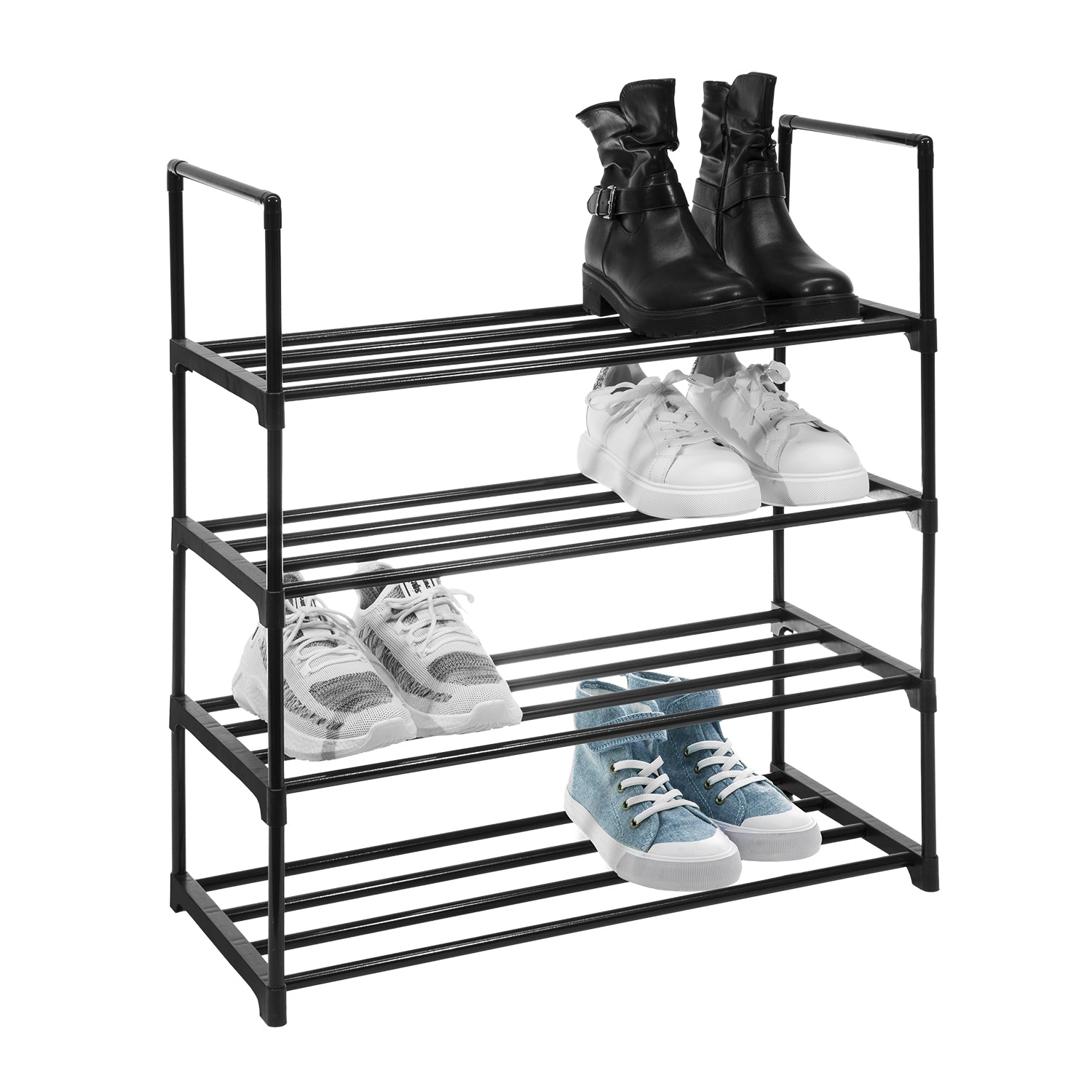 VESTIAMO CASA - Scarpiera Salvaspazio 4 Ripiani in Metallo - h72x65,5x29,5 cm