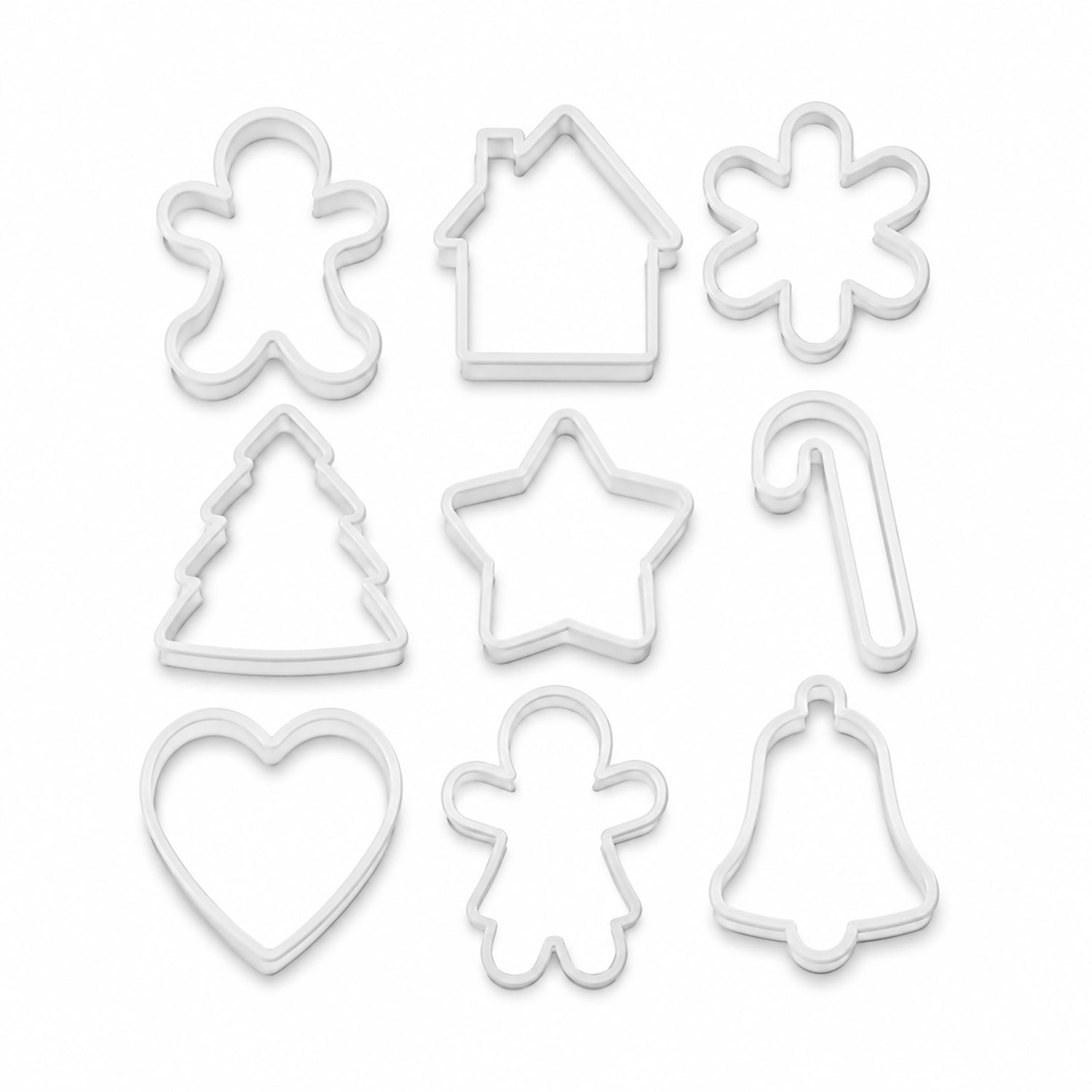 VESTIAMO CASA GRAN NATALE - Set Formine Natalizie per Dolci in Polipropilene 9 Pezzi