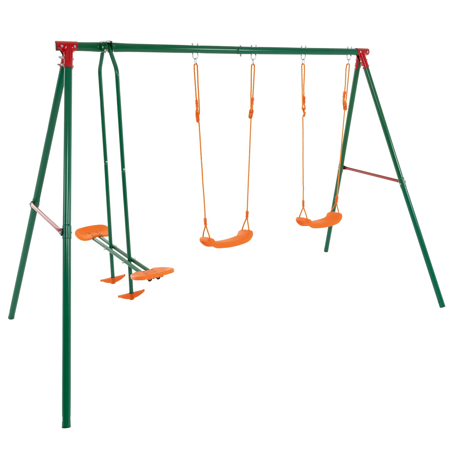 TU GIOCHI - Altalena da Giardino 4 Posti in Acciaio - h196x297x156 cm