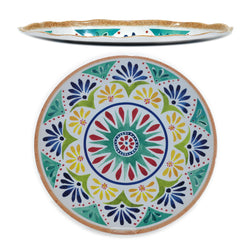 GUSTO CASA - Vassoio Tondo Maiolica Verde - diametro 35,3 cm spessore 4 mm