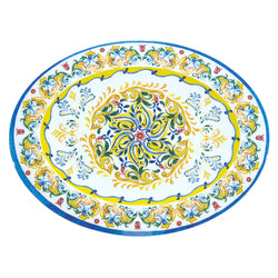 GUSTO CASA - Vassoio Ovale Maiolica Gialla - 45,7x35,5 cm spessore 4 mm