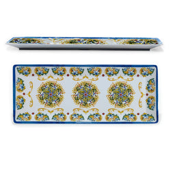 GUSTO CASA - Vassoio Rettangolare Maiolica Gialla - 48 x 20 cm spessore 4 mm