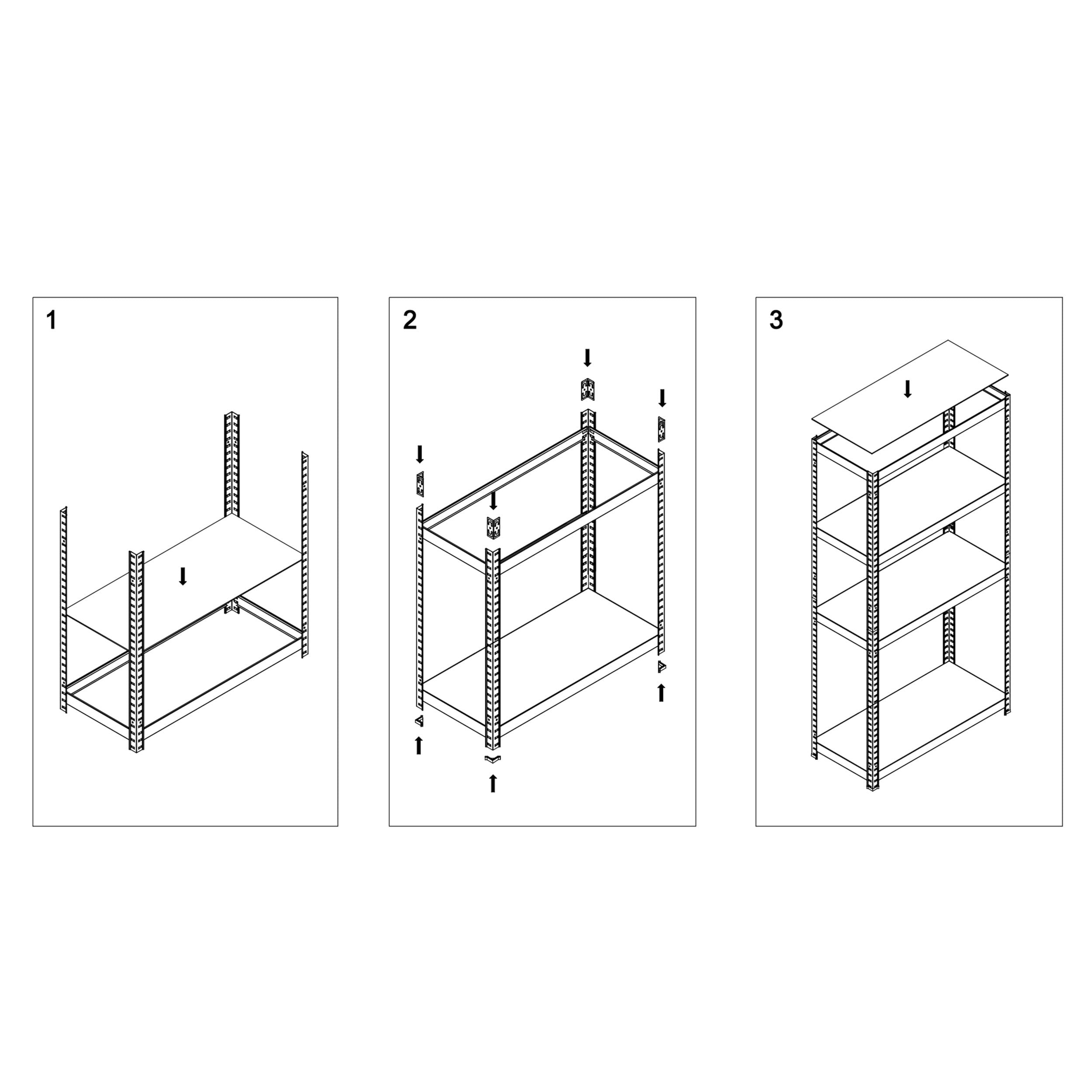 VESTIAMO CASA - Scaffale in metallo 4 ripiani - h173x75x30 cm