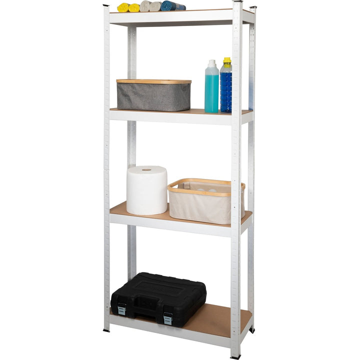 VESTIAMO CASA - Scaffale Multiuso in metallo Bianco 4 ripiani - h173x75x30 cm