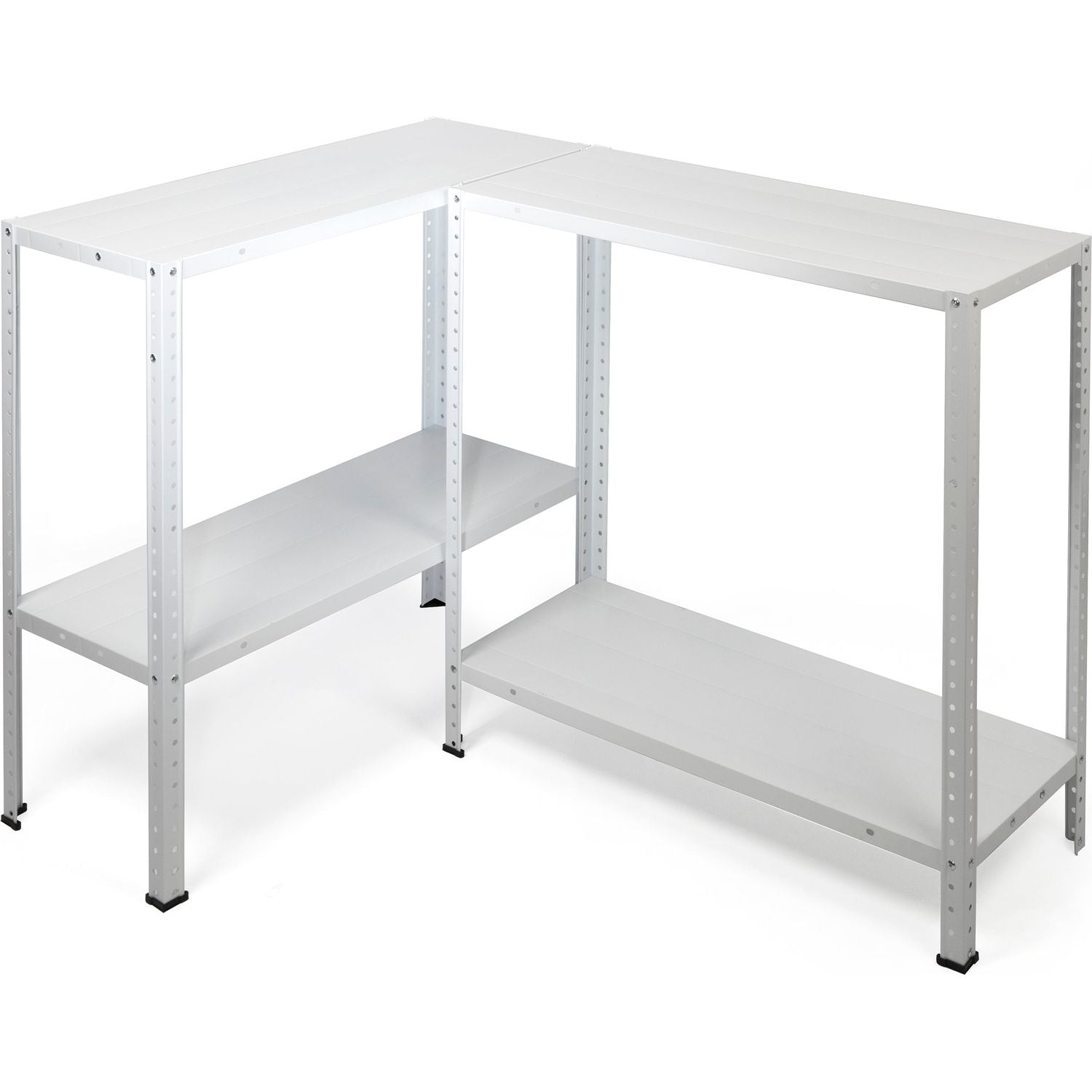 VESTIAMO CASA - Scaffale Multiuso in metallo Bianco 4 ripiani - h145x75x30 cm