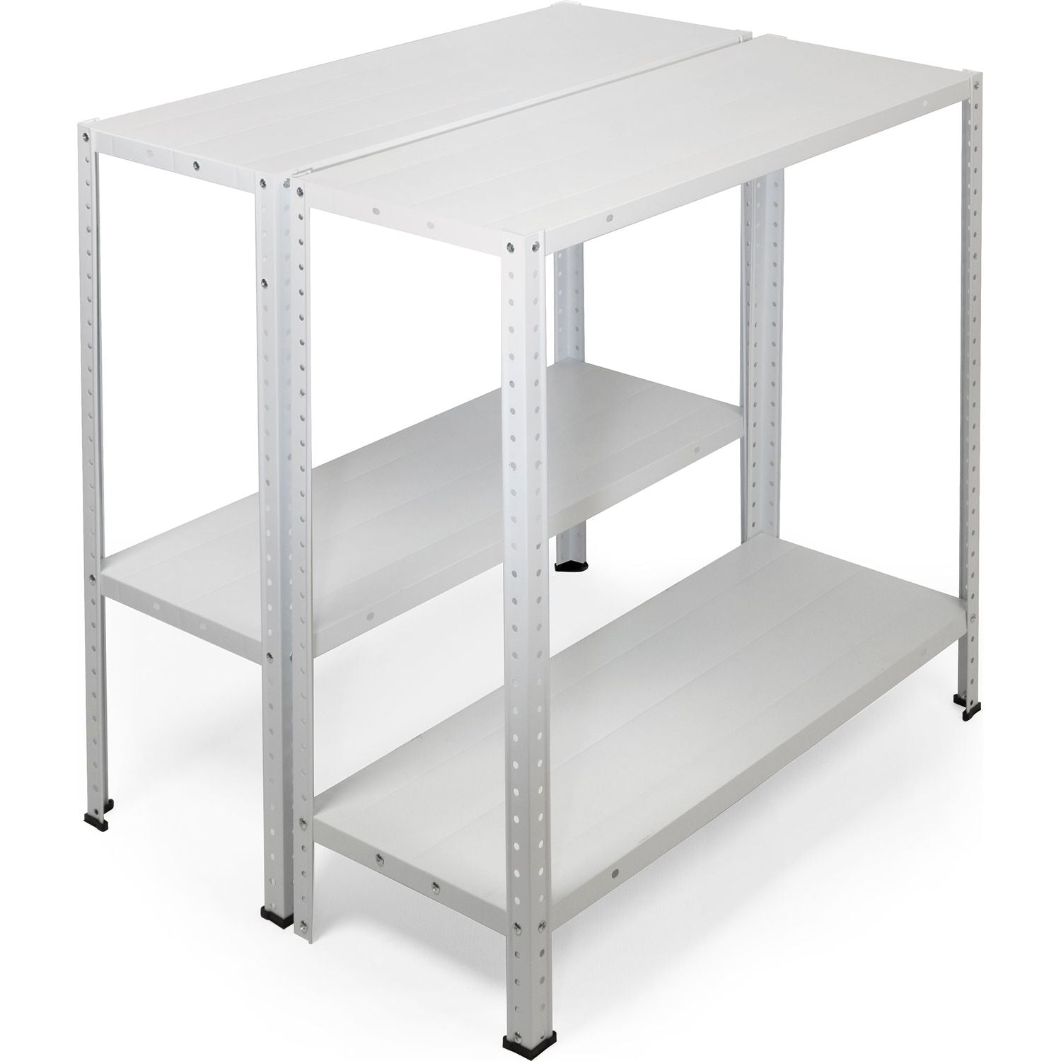 VESTIAMO CASA - Scaffale Multiuso in metallo Bianco 4 ripiani - h145x75x30 cm