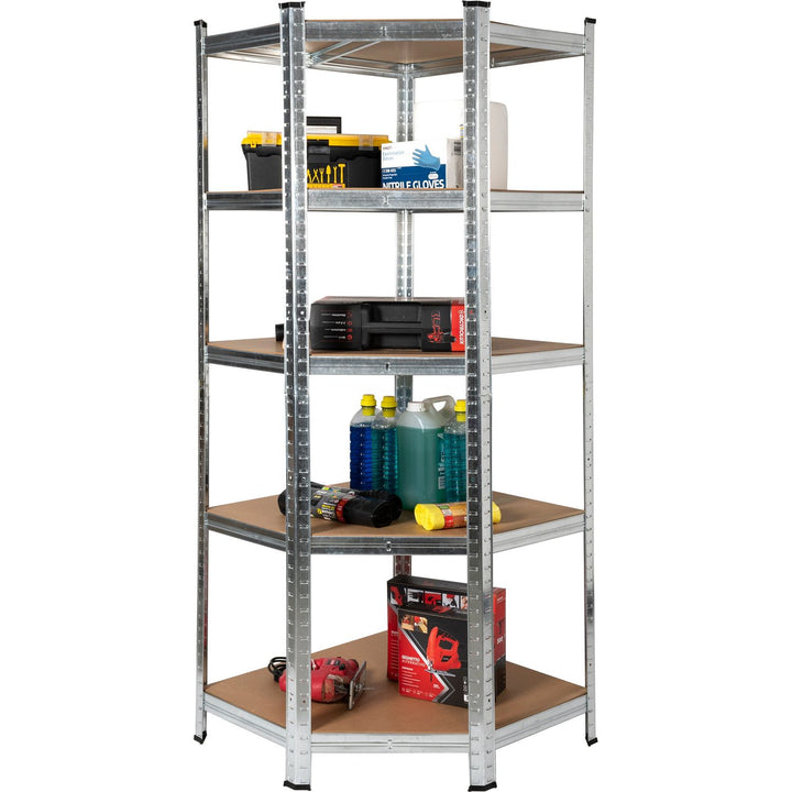 VESTIAMO CASA - Scaffale Angolare in metallo 5 ripiani - h180x100x40 cm