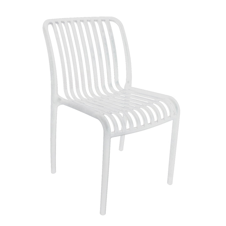 VESTIAMO CASA GIARDINO - Sedia da giardino in Polipropilene Bianca - h79x42x58 cm