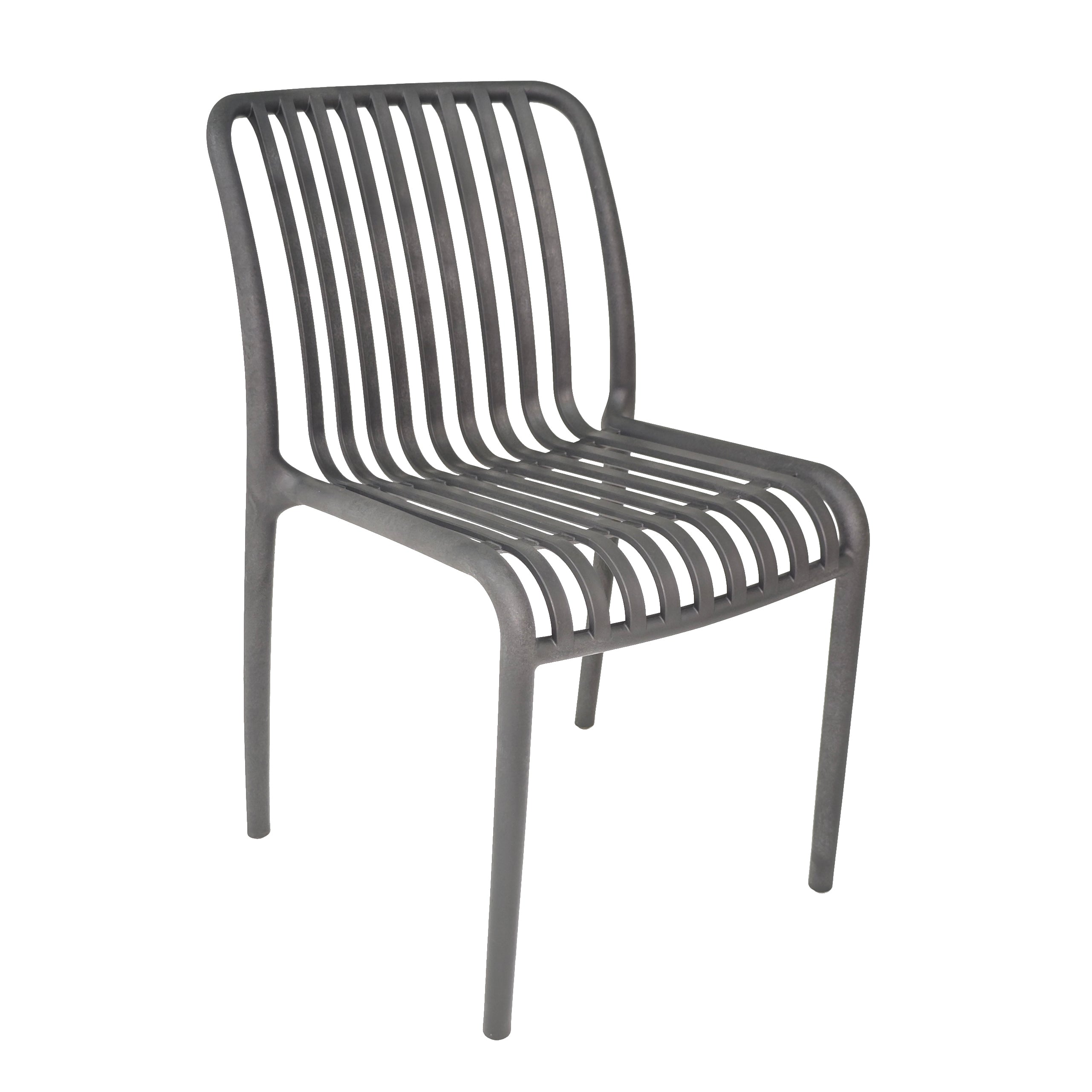 VESTIAMO CASA GIARDINO - Sedia da giardino in Polipropilene Antracite - h79x42x58 cm