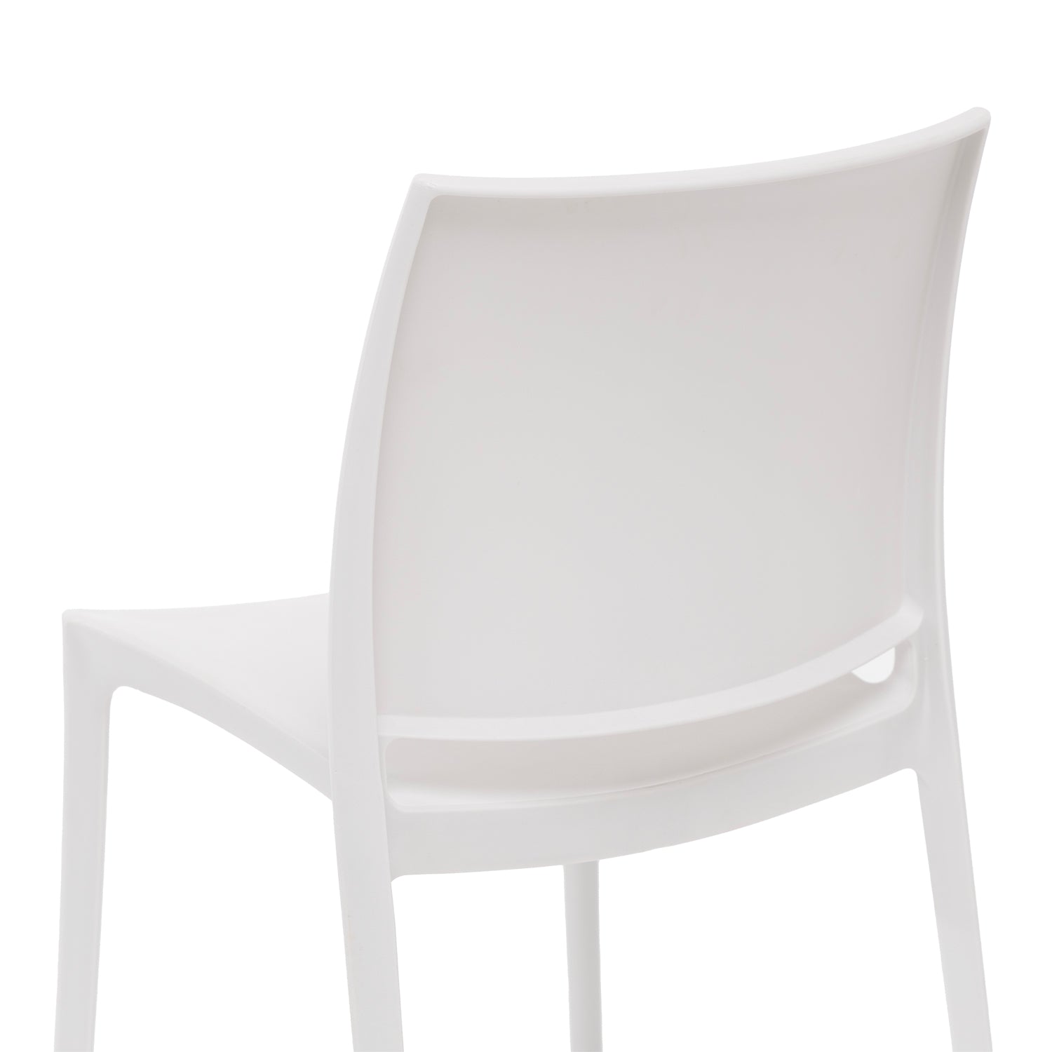 VESTIAMO CASA GIARDINO - Sedia da giardino in Polipropilene Bianca con Protezione UV - h78,5x49x38 cm