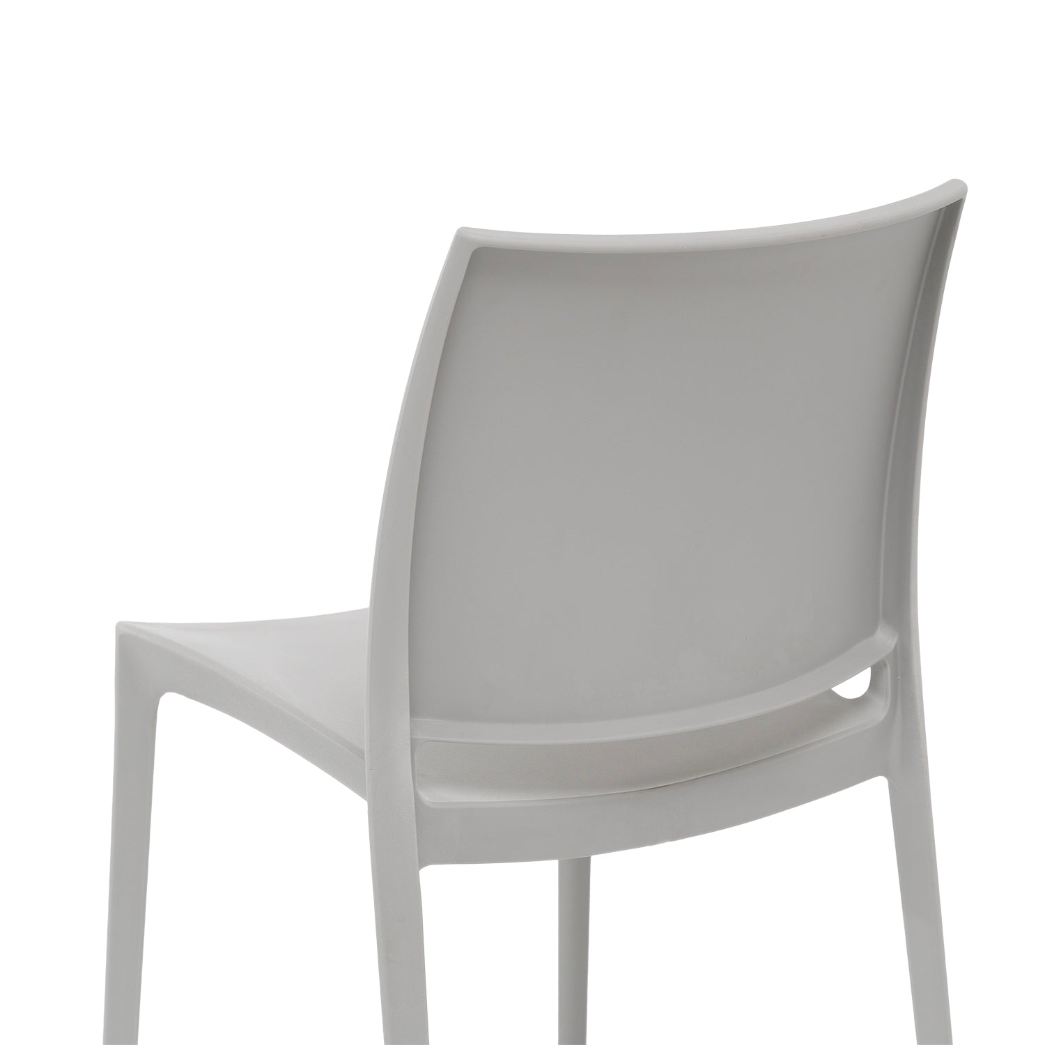 VESTIAMO CASA GIARDINO - Sedia da giardino in Polipropilene Grigia con Protezione UV - h78,5x49x38 cm