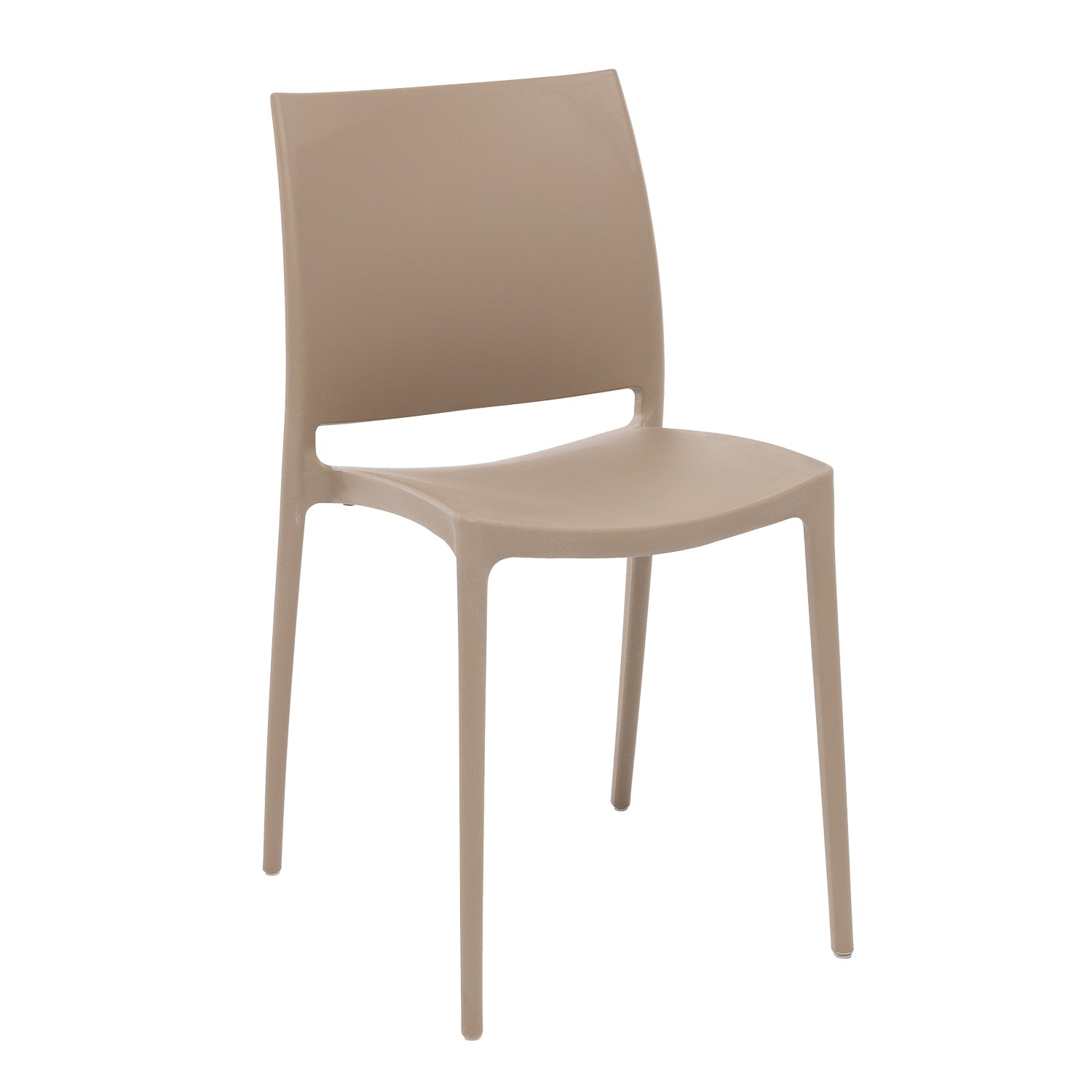 VESTIAMO CASA GIARDINO - Sedia da giardino in Polipropilene Tortora con Protezione UV - h78,5x49x38 cm