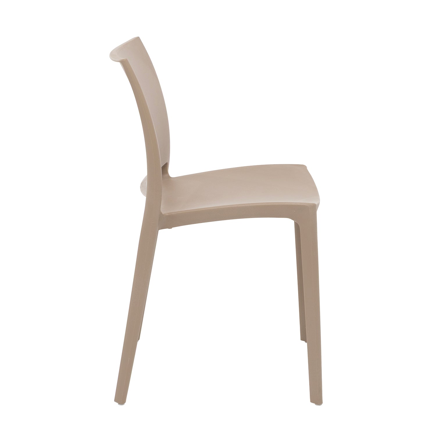 VESTIAMO CASA GIARDINO - Sedia da giardino in Polipropilene Tortora con Protezione UV - h78,5x49x38 cm