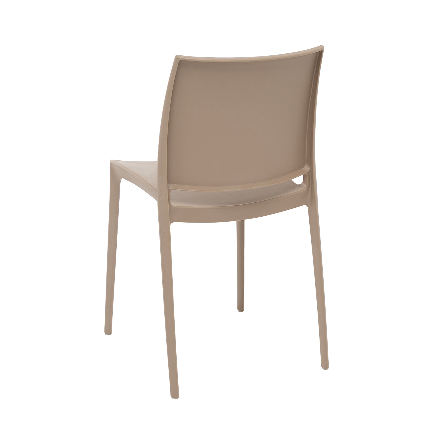 VESTIAMO CASA GIARDINO - Sedia da giardino in Polipropilene Tortora con Protezione UV - h78,5x49x38 cm