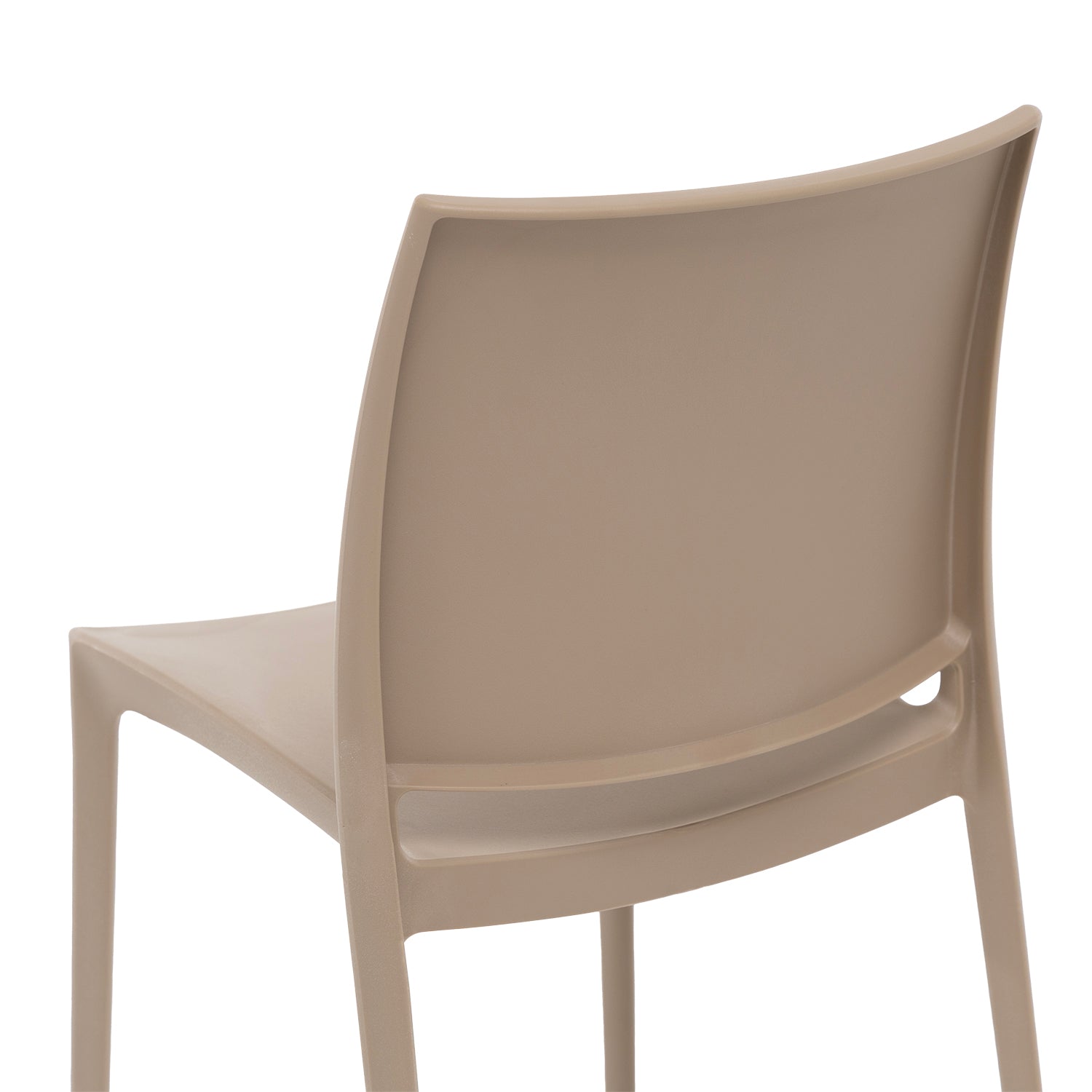 VESTIAMO CASA GIARDINO - Sedia da giardino in Polipropilene Tortora con Protezione UV - h78,5x49x38 cm