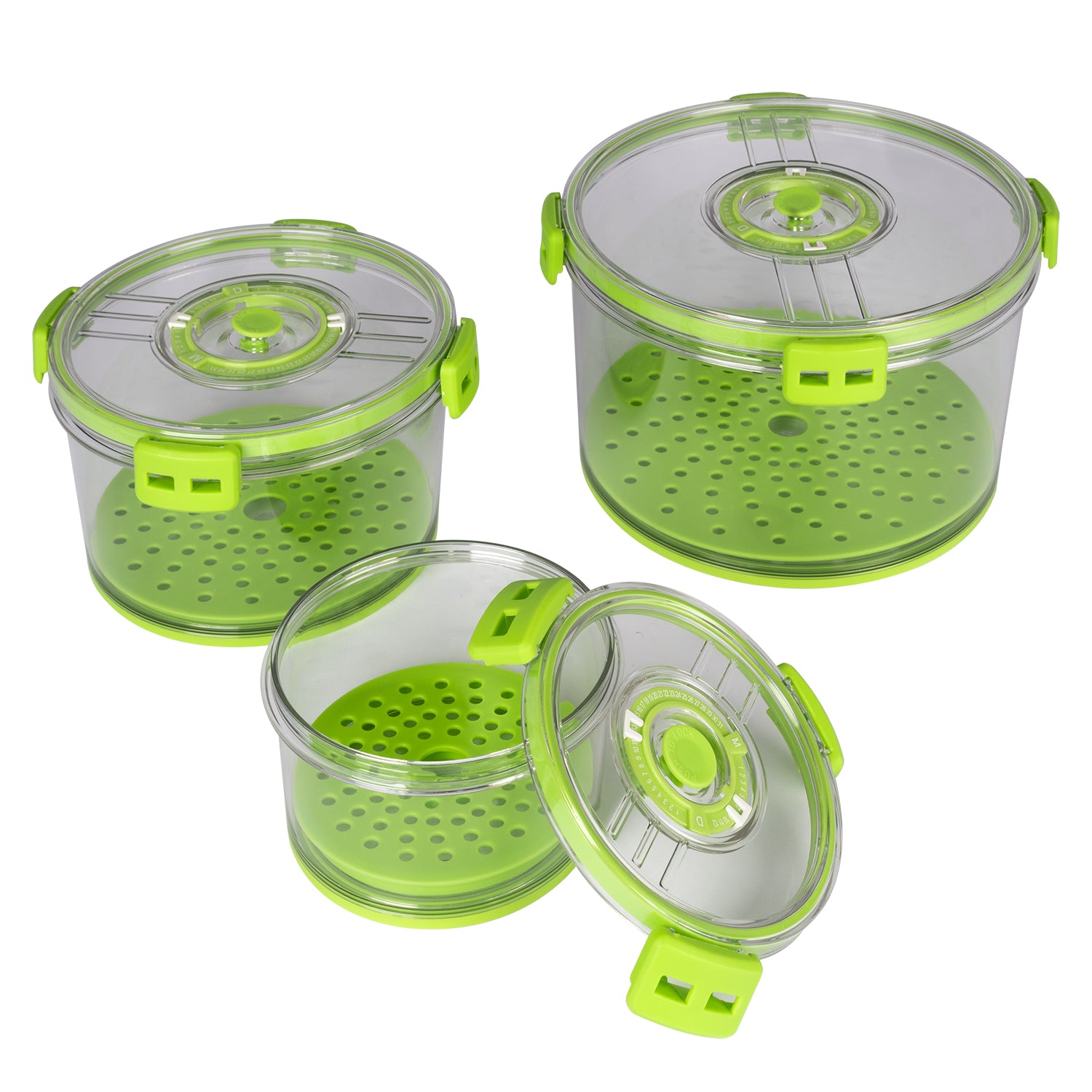 GUSTO CASA - Contenitori Ermetici Salvaspazio in Polipropilene Food Organizer - set 3 pezzi