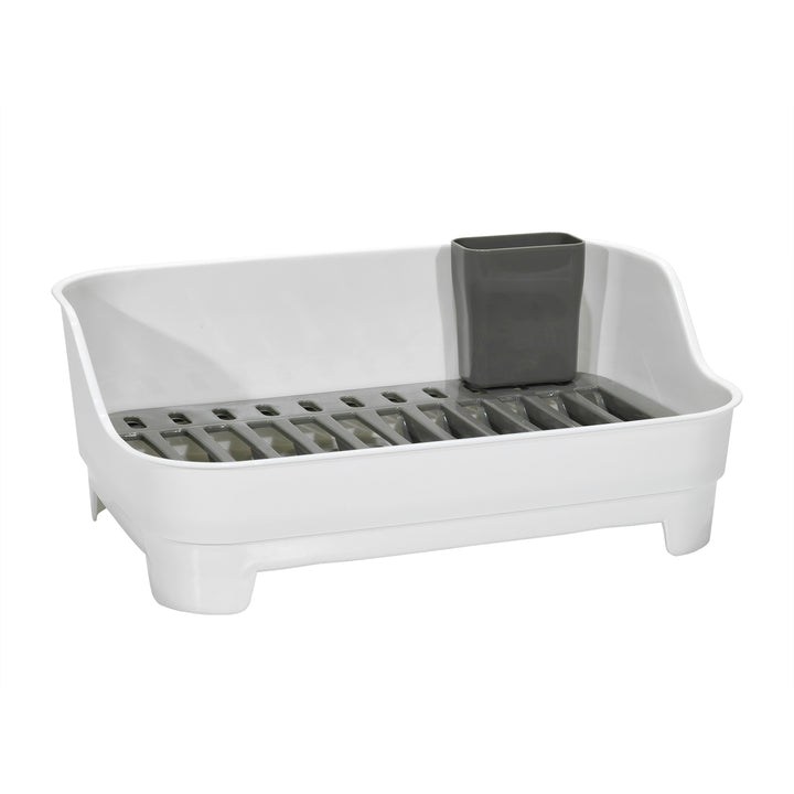 GUSTO CASA - Scolapiatti con Vassoio Rotante BPA Free Bianco