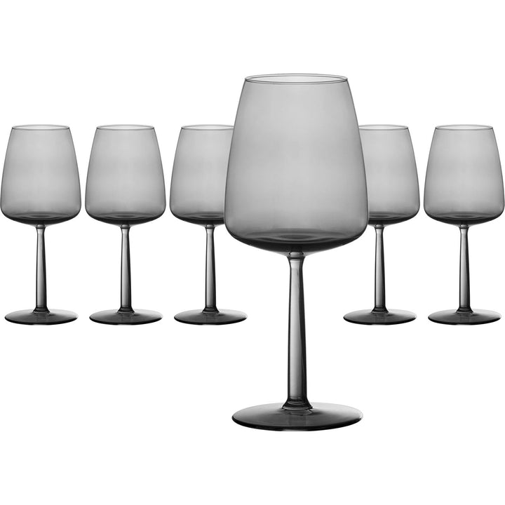 GUSTO CASA - Calici in vetro Jolangè Grey - set 6 pezzi