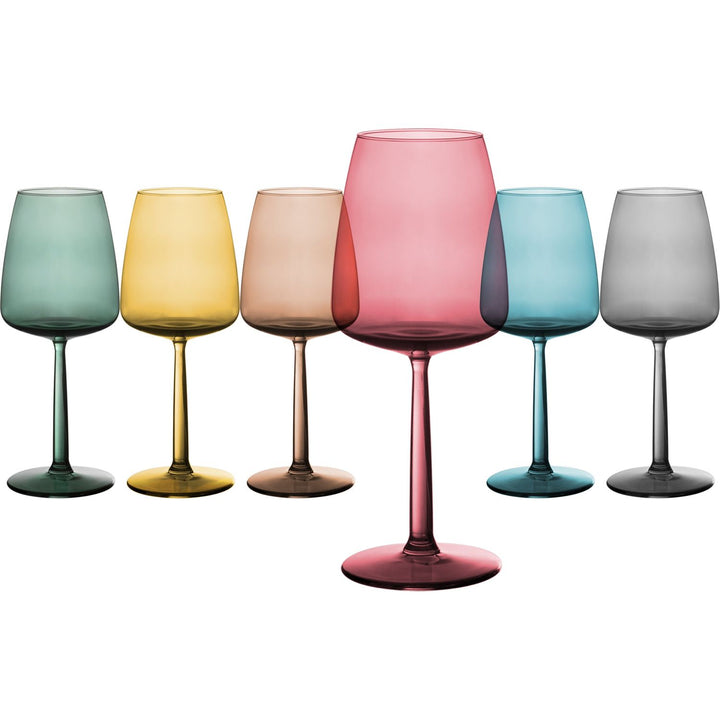 GUSTO CASA - Calici in vetro Jolangè Color - set 6 pezzi
