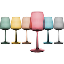 GUSTO CASA - Calice in vetro Jolangè Color - set 6 pezzi