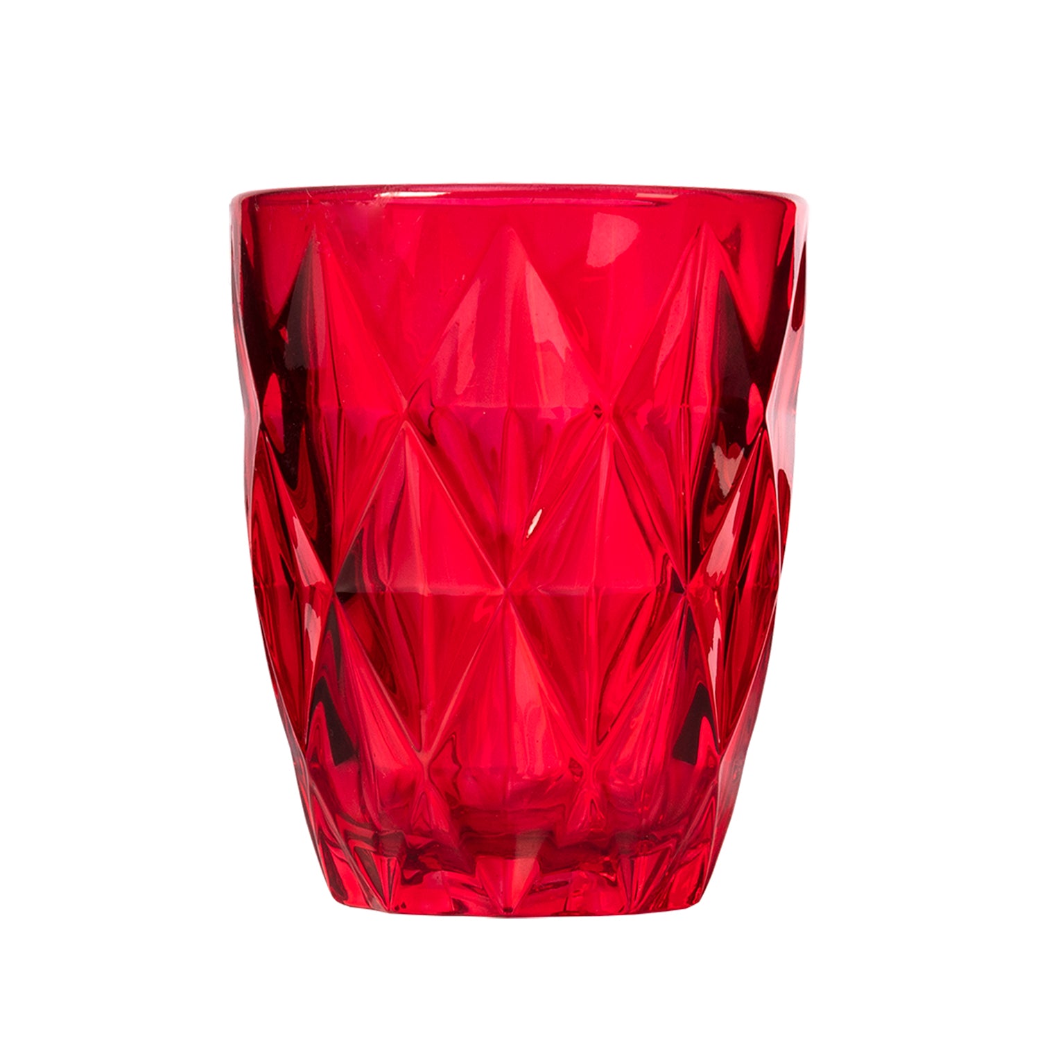 GUSTO CASA - Bicchieri in vetro Rosso Crystal Red 30cl - set 6 pezzi