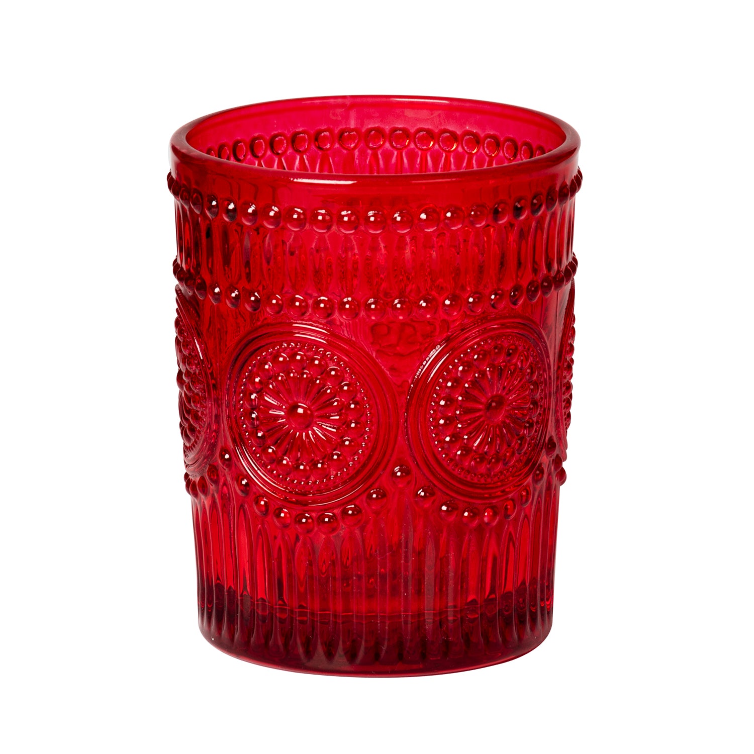 GUSTO CASA - Bicchieri in vetro Rosso Cesareo Red 30 cl - set 6 pezzi