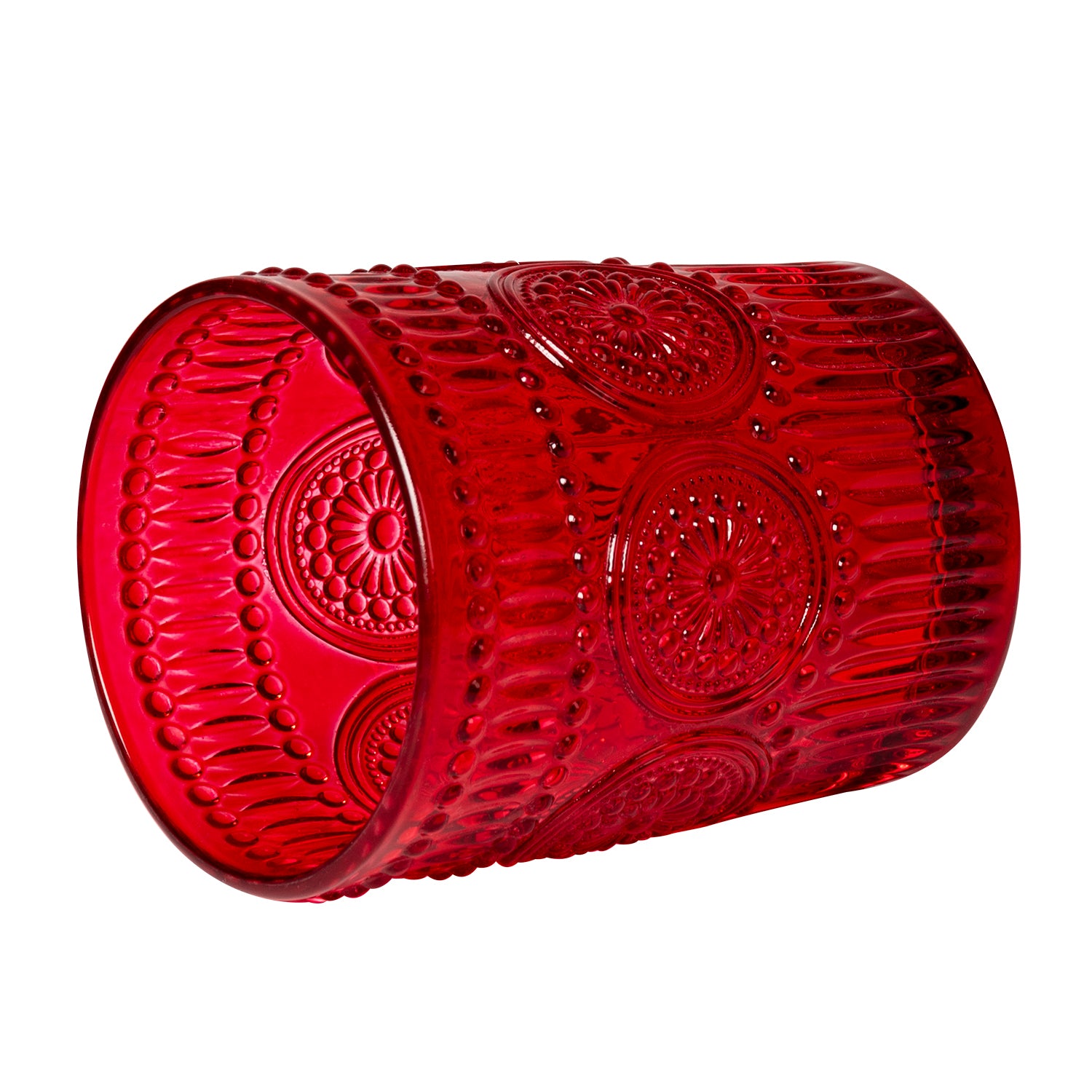 GUSTO CASA - Bicchieri in vetro Rosso Cesareo Red 30 cl - set 6 pezzi
